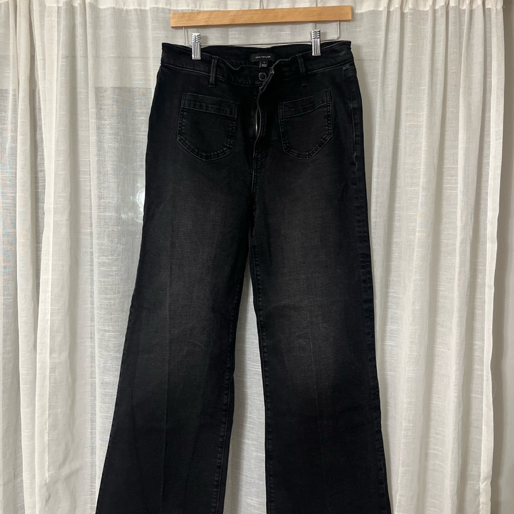 Ann Taylor Black Flare Jeans